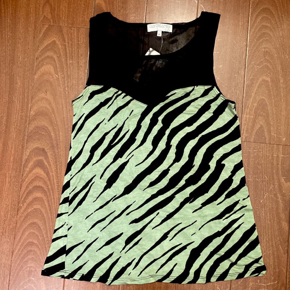 UO Daydreamer LA Mesh Inset Sweetheart Tank Top XS